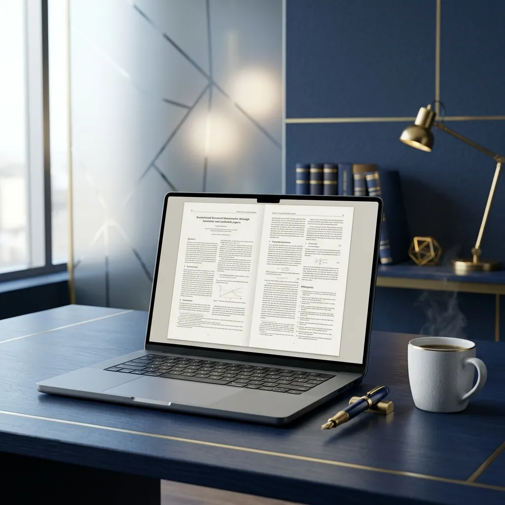 Estudante utilizando o ABNTizador para formatar TCC nas normas ABNT no computador